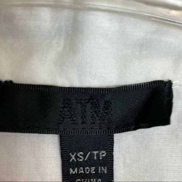 ATM Anthony Thomas Melillo Floral Lace Sheer Panel shirt button up size XS - Picture 10 of 11